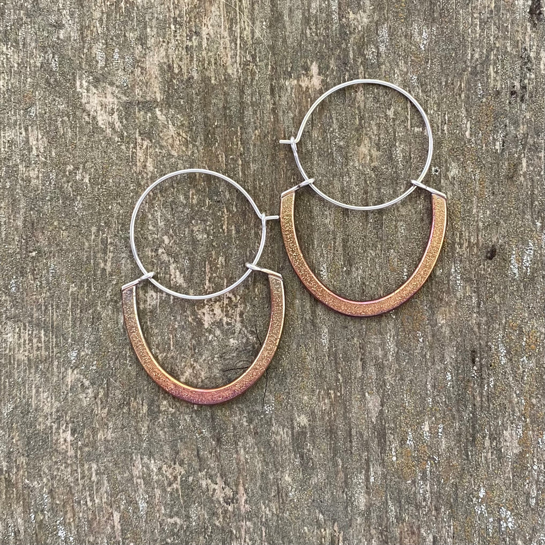 Copper and Sterling Rolled Hoop in Hoop