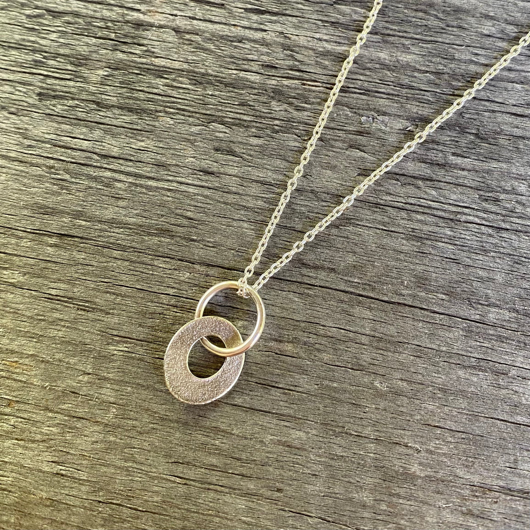Sterling Oval and Ring on Chain