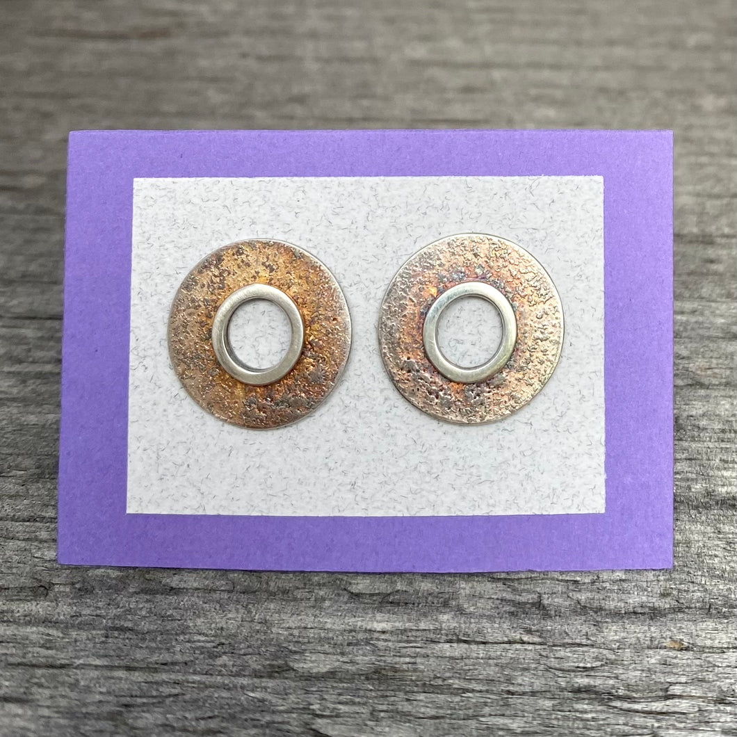 Sterling Fused Circle Stud