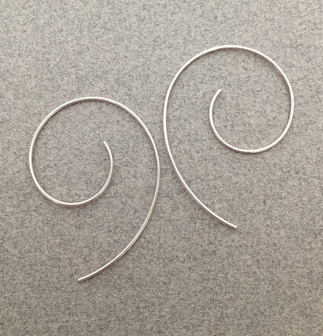 Sterling Spiral Wire Earring