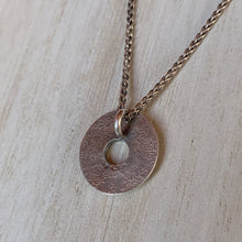 Load image into Gallery viewer, Sterling Silver Fused Circle Pendant on Sterling Silver Chain

